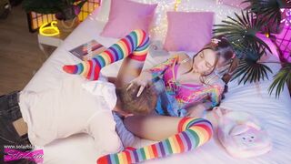 stepbrother nerd showed stepsister a dick - SolaZola