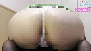 [POV] Deca-ass Office lady blows while showing anal in 69 angles [countdown] Japanese Hentai pantyho