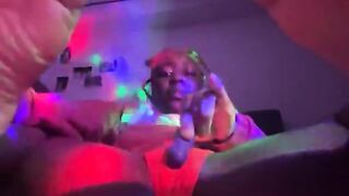 Vibrating ebonypussy