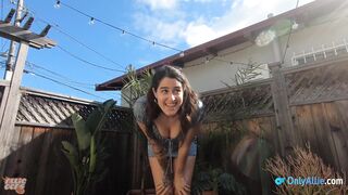 Hot Brunette Woman Desperate to Pee