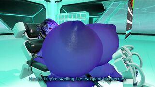 Blueberry inflation (breast, belly, butt expansion)