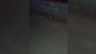 showing tits at dark street