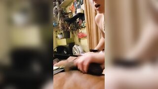 Ballbusting with high heels huge orgasm