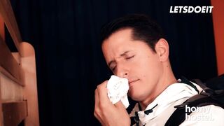 Cute Girls Emily Cutie & Sofi Smile Stuff Their Pussies Full Of Cock Full Scene