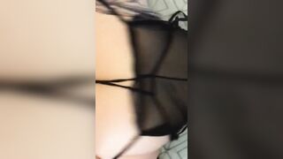 Testing out the new crotchless panties!