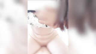 Get a busty girlfriend cowgirl before work