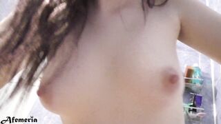 Girl Sucking Dick and Passionate Fucking in the Bathroom until Cum in Mouth