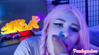 Slobbery Languid Dirty Blowjob and Gentle Plentiful Cum in Mouth