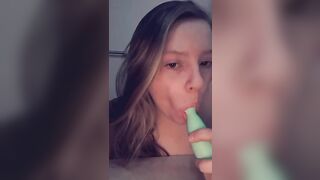 Sucking my vibrator