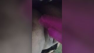 Pink dildo wet pussy