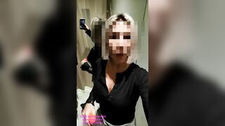 MILF gets fucked by a young stranger in a fitting room