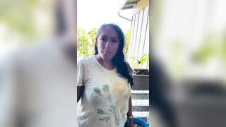 Smoking on a balcony