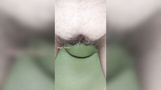 New Free Pissing Diaries. Hairy pussy peed in the toilet when she took off her crimson panties