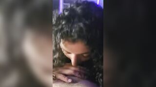 Young Latina MILF sucks my cock sloppy
