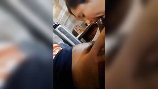 Husband Watches His Wife Suck Black Dick