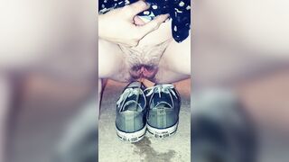 Peeing in shoes again