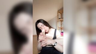 Sloppy Foot Self Worship, Model Gagging