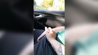 Quick handjob in the car