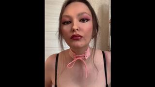 White girl with her big boobs