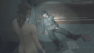 RE2 Claire Nude FULL Gameplay - Part 2