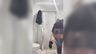 Candid shower Brushing teeth and getting ready for bed