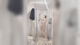 Candid shower Brushing teeth and getting ready for bed