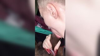 Pretty Rican eating my cum for a late night snack