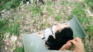 Backstage with Black Lynn - POV Free Use Outdoor Massive Facial (Freeuse Video)