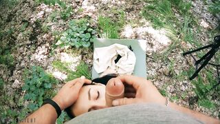 Backstage with Black Lynn - POV Free Use Outdoor Massive Facial (Freeuse Video)