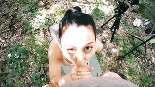 Backstage with Black Lynn - POV Free Use Outdoor Massive Facial (Freeuse Video)