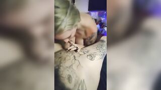 Beautiful Brunette with huge tits gives award winning deepthroat