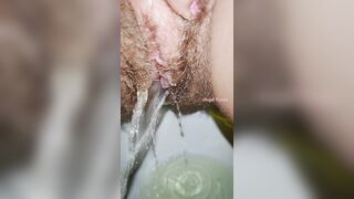 Amateur White Teeny Girl Pissing in the morning with Slow motion