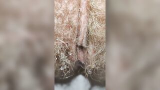 Super Mega Hairy Pussy Peeing to your Mouth
