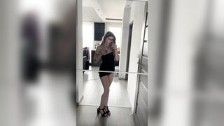 Little blonde fuck in black heels and dress outfit. Let's fuck and destroy her 18y pussy right now!