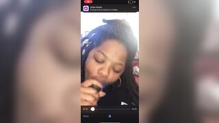 Ebony trying not to get caught