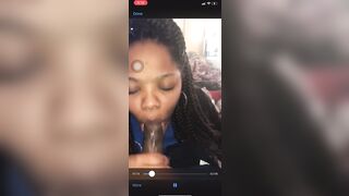 Ebony trying not to get caught