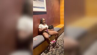 Vibing my pussy while waiting for my hotel room