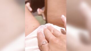 POV - Woke up horny and started masturbating. Amateur horny wife from real greek couple