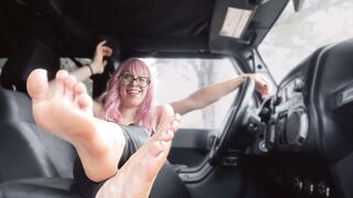 Barefoot slut parking lot joi