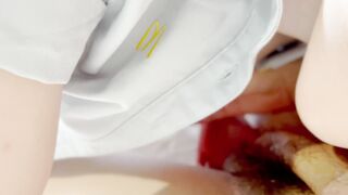 Flirting and creampie sex with an 18-year-old McDonald's employee.