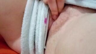 MASTURBATING HER PUSSY UNDER HER CUTE PAJAMAS