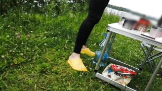 Milf Brunette Kimiko and Sexual Entertainment In Summer Camping - Sex Tape