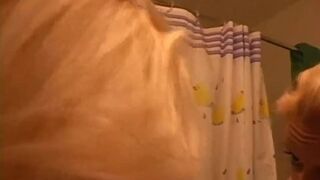 Busty cock slut sucks hard dick