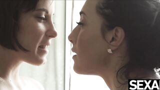 Watch these sexy girls enjoy a slippery fingerfuck in the bath