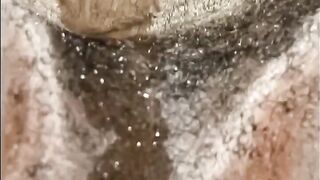 Horny sub taking my strap and moaning loudly