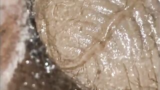 Horny sub taking my strap and moaning loudly