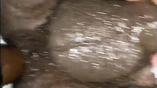 Horny sub taking my strap and moaning loudly