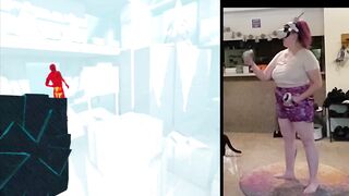 MATRIX SIMULATOR Billie Gets Pokies Playing SuperHOT VR with the AC BLASTING