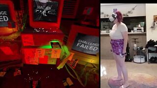 MATRIX SIMULATOR Billie Gets Pokies Playing SuperHOT VR with the AC BLASTING
