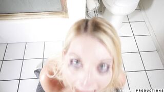 Skylar Madison Sloppy POV Blowjob in the Toilet
